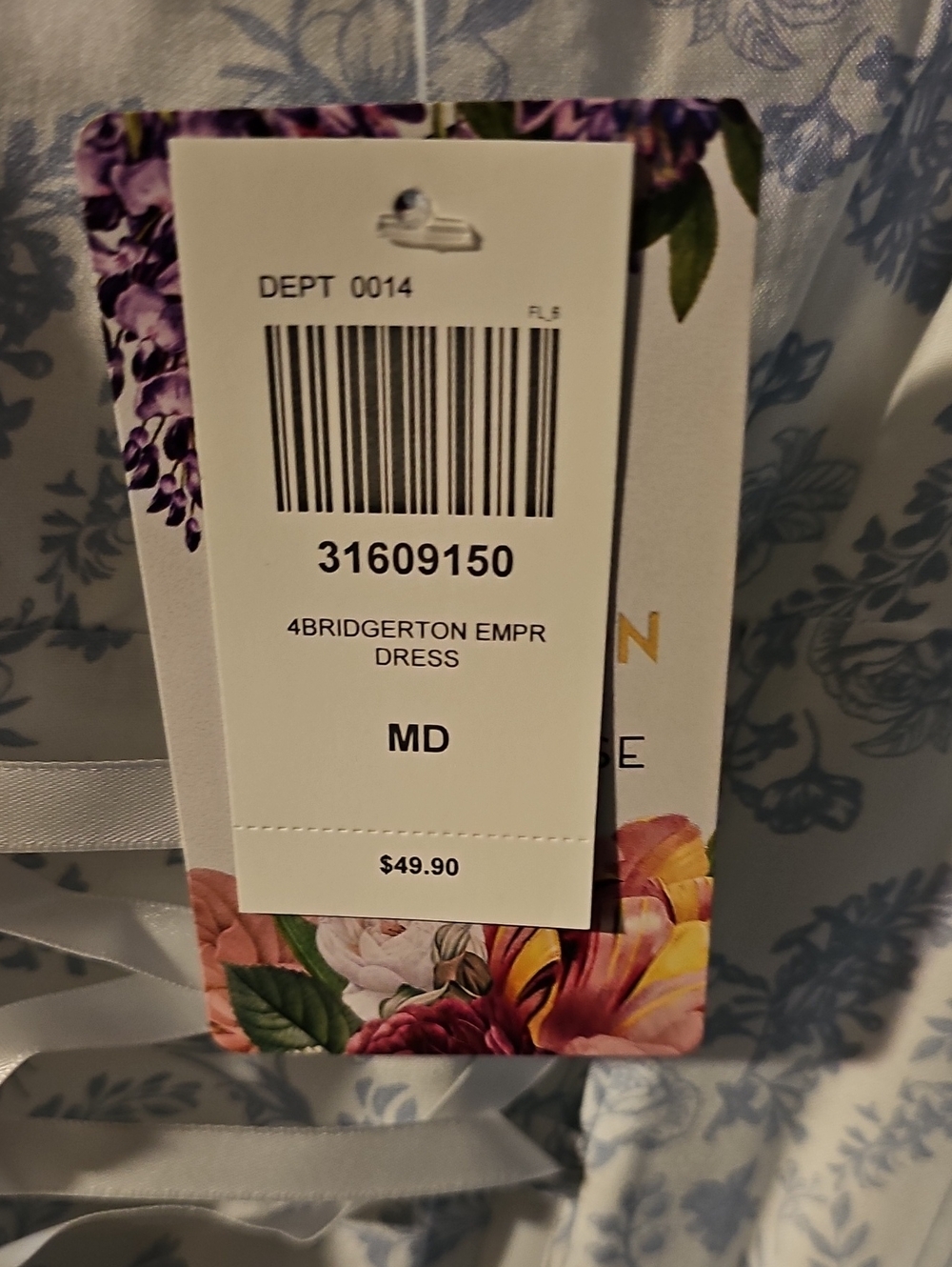 Her Universe Blue Floral Bridgerton Empire Dress